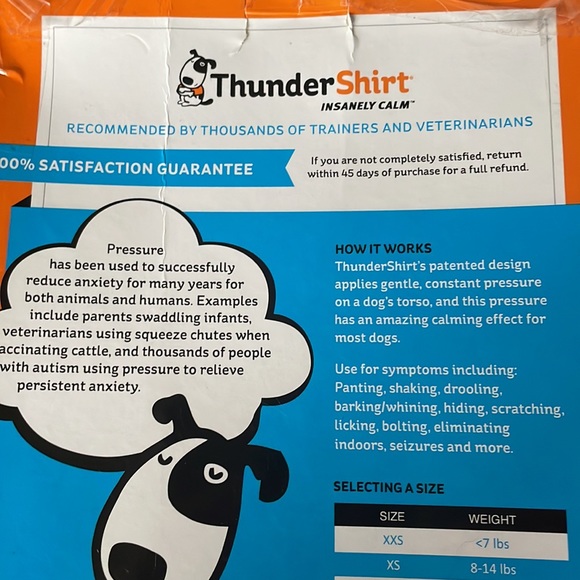 🦮🐾🦴NWT ThunderShirt Insanely Calm Dog Attire for Dog Anxiety - Picture 10 of 10